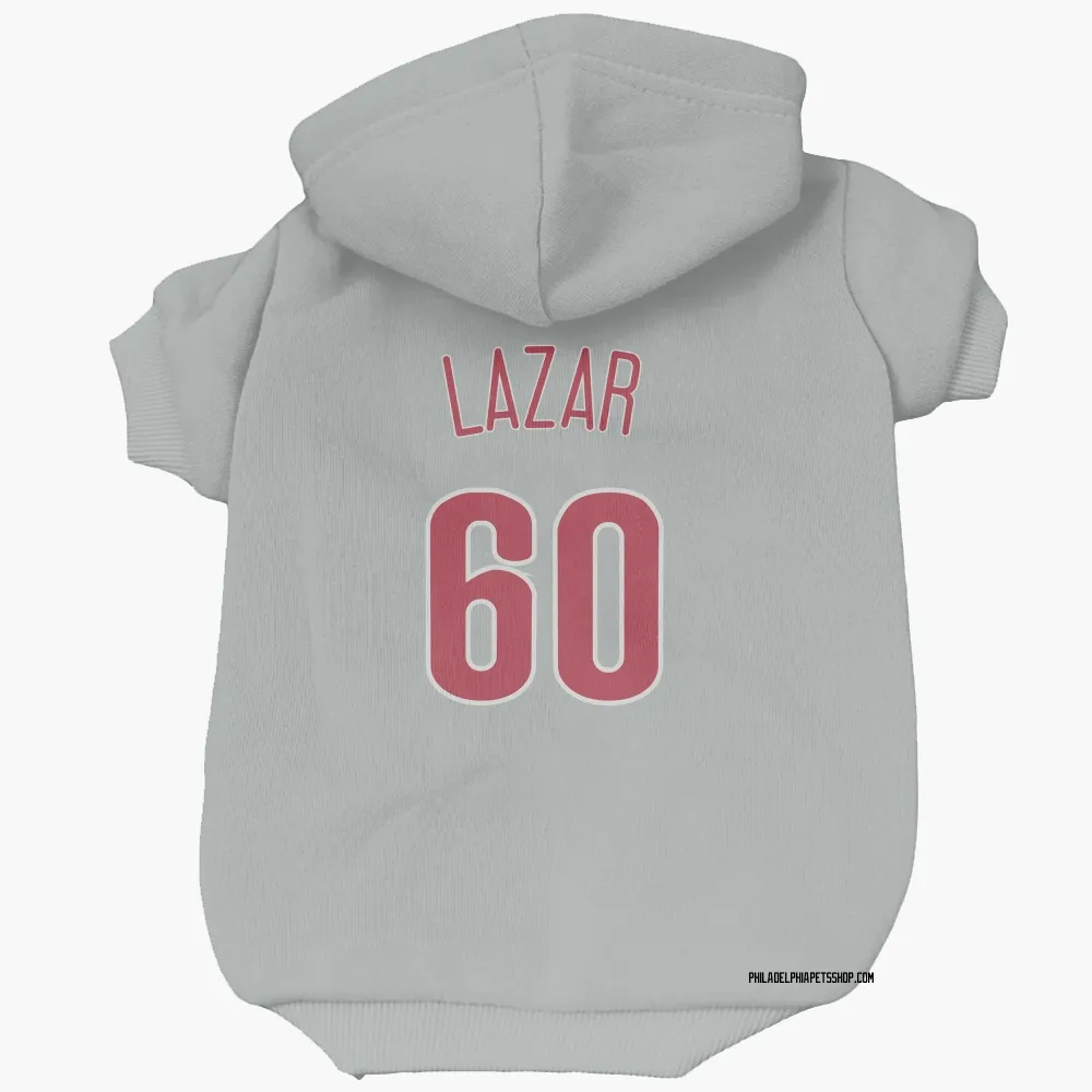 Philadelphia Phillies Max Lazar Gray Pet Hoodie for Dog & Cat