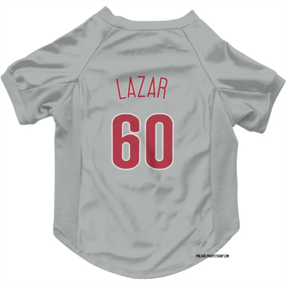 Philadelphia Phillies Max Lazar Gray Pet Jersey for Dog & Cat