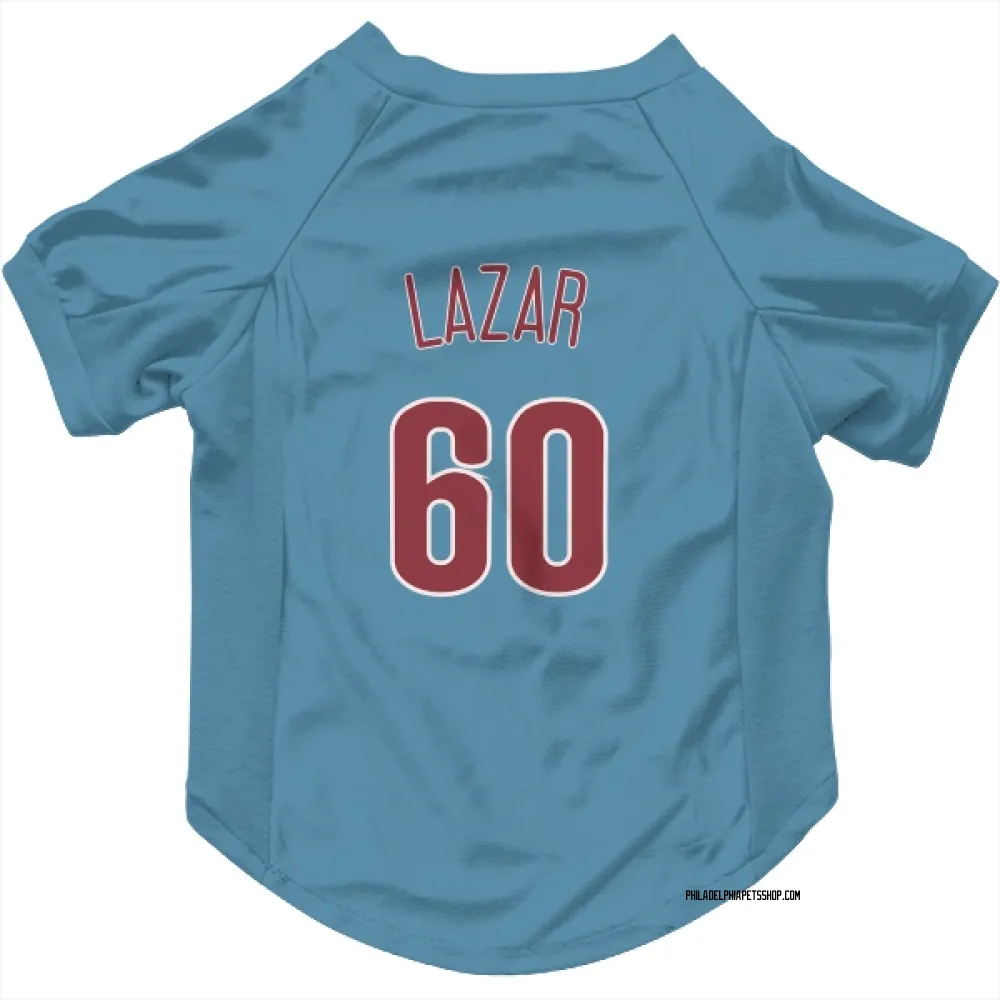 Philadelphia Phillies Max Lazar Light Blue Pet Jersey for Dog & Cat