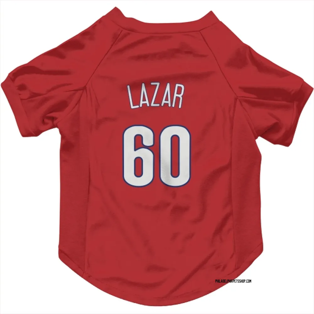 Philadelphia Phillies Max Lazar Red Pet Jersey for Dog & Cat