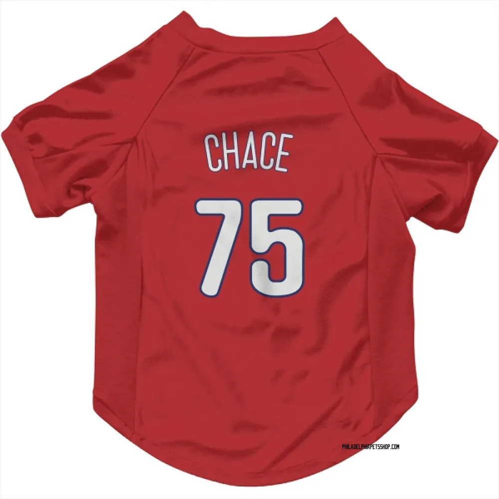 Philadelphia Phillies Moises Chace Red Pet Jersey for Dog & Cat