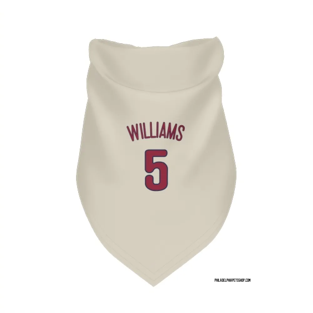 Philadelphia Phillies Nick Williams Cream Pet Bandana for Dog & Cat
