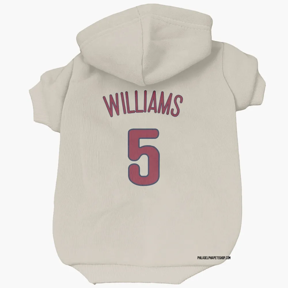 Philadelphia Phillies Nick Williams Cream Pet Hoodie for Dog & Cat