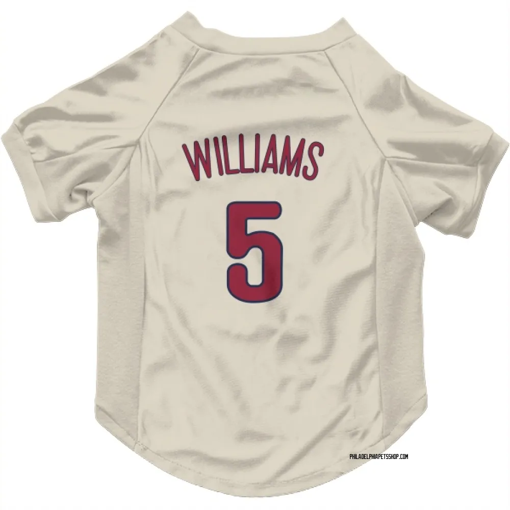 Philadelphia Phillies Nick Williams Cream Pet Jersey for Dog & Cat