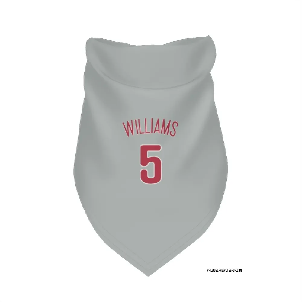 Philadelphia Phillies Nick Williams Gray Pet Bandana for Dog & Cat