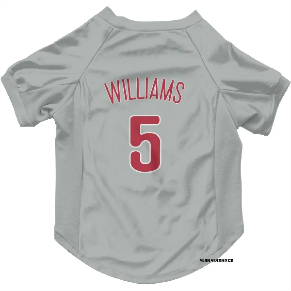 Philadelphia Phillies Nick Williams Gray Pet Jersey for Dog & Cat