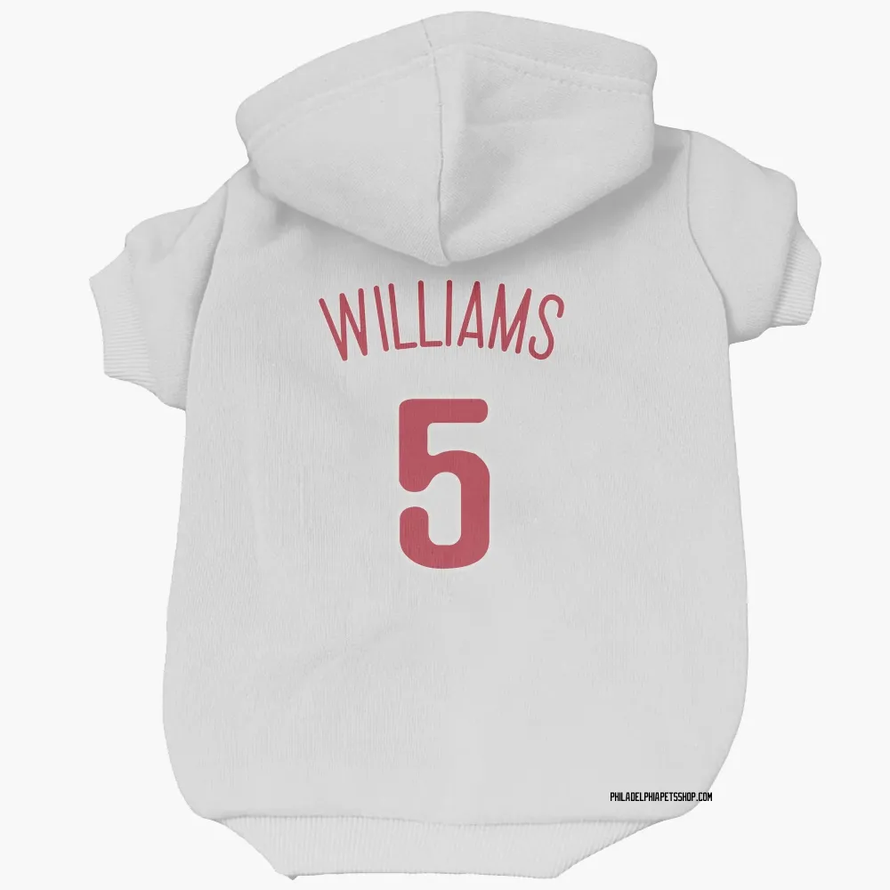 Philadelphia Phillies Nick Williams Scarlet Pet Hoodie for Dog & Cat