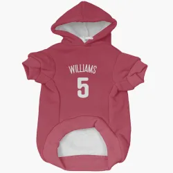 Philadelphia Phillies Nick Williams White Pet Hoodie for Dog & Cat