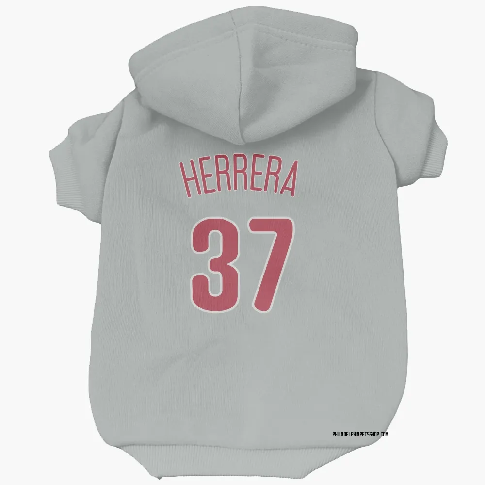 Philadelphia Phillies Odubel Herrera Gray Pet Hoodie for Dog & Cat
