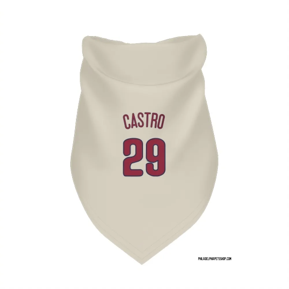 Philadelphia Phillies Rodolfo Castro Cream Pet Bandana for Dog & Cat