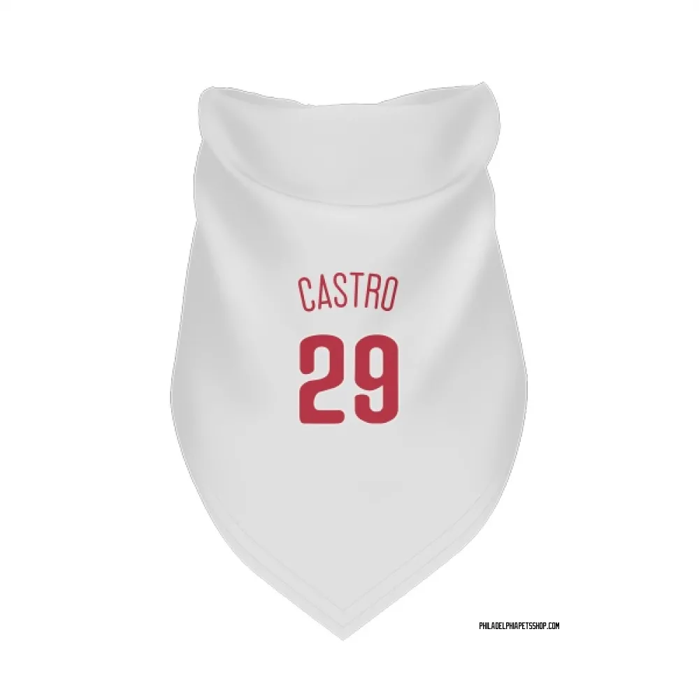 Philadelphia Phillies Rodolfo Castro Scarlet Pet Bandana for Dog & Cat