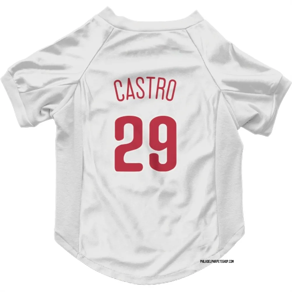 Philadelphia Phillies Rodolfo Castro Scarlet Pet Jersey for Dog & Cat