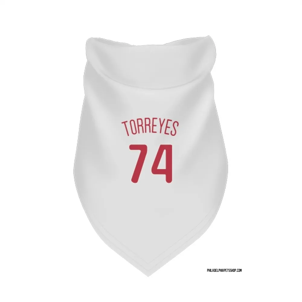 Philadelphia Phillies Ronald Torreyes Scarlet Pet Bandana for Dog & Cat