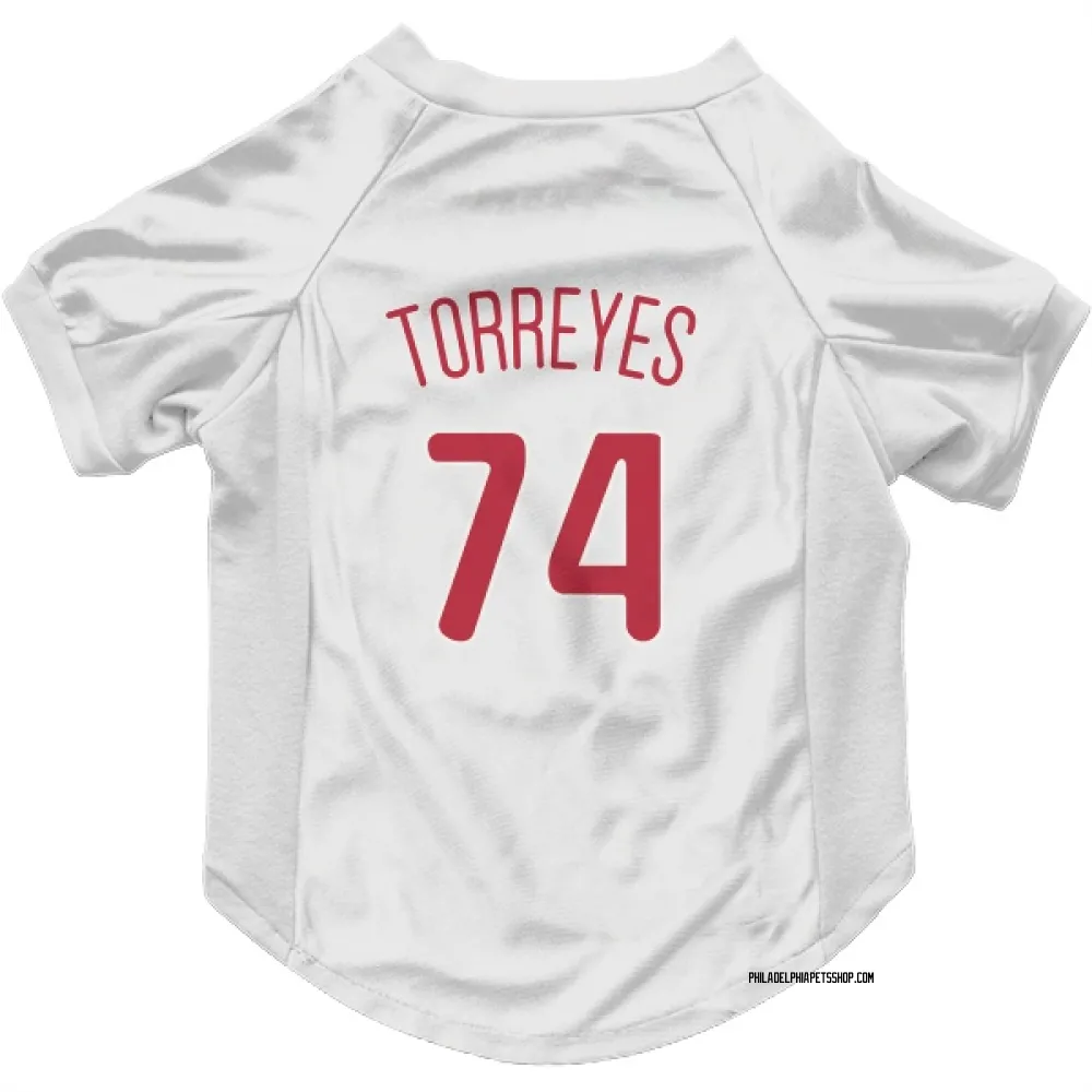 Philadelphia Phillies Ronald Torreyes Scarlet Pet Jersey for Dog & Cat