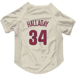 Philadelphia Phillies Roy Halladay Cream Pet Jersey for Dog & Cat