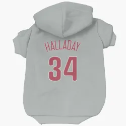 Philadelphia Phillies Roy Halladay Gray Pet Hoodie for Dog & Cat