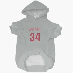 Philadelphia Phillies Roy Halladay Gray Pet Hoodie for Dog & Cat