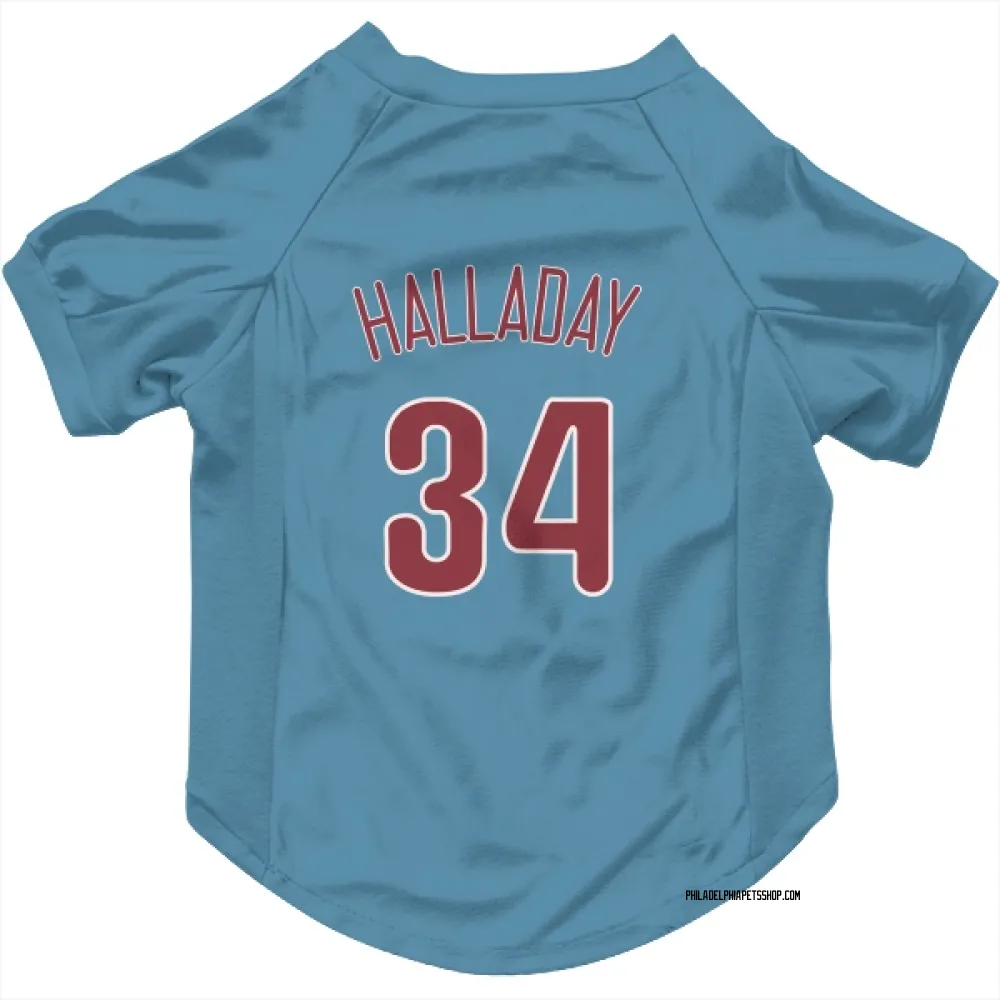 Philadelphia Phillies Roy Halladay Light Blue Pet Jersey for Dog & Cat