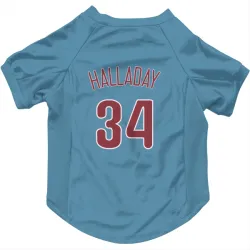 Philadelphia Phillies Roy Halladay Light Blue Pet Jersey for Dog & Cat