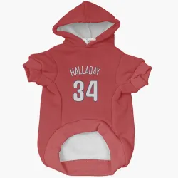 Philadelphia Phillies Roy Halladay Red Pet Hoodie for Dog & Cat