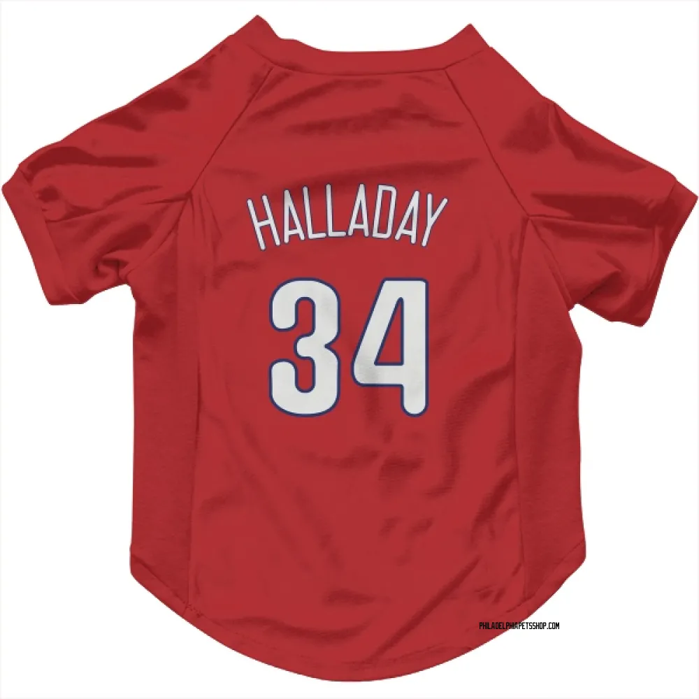 Philadelphia Phillies Roy Halladay Red Pet Jersey for Dog & Cat