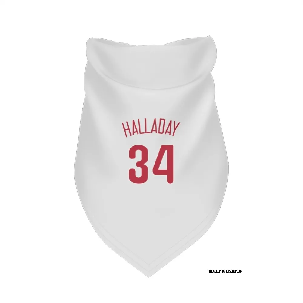 Philadelphia Phillies Roy Halladay Scarlet Pet Bandana for Dog & Cat
