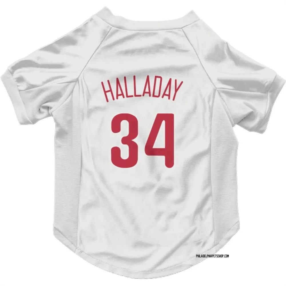 Philadelphia Phillies Roy Halladay Scarlet Pet Jersey for Dog & Cat