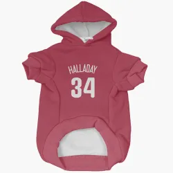 Philadelphia Phillies Roy Halladay White Pet Hoodie for Dog & Cat