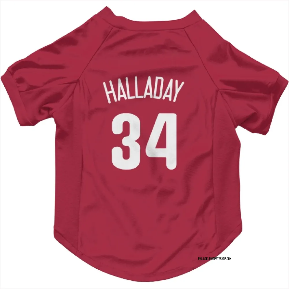 Philadelphia Phillies Roy Halladay White Pet Jersey for Dog & Cat