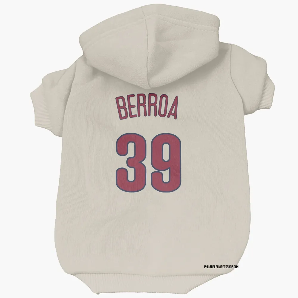 Philadelphia Phillies Steward Berroa Cream Pet Hoodie for Dog & Cat