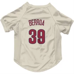 Philadelphia Phillies Steward Berroa Cream Pet Jersey for Dog & Cat