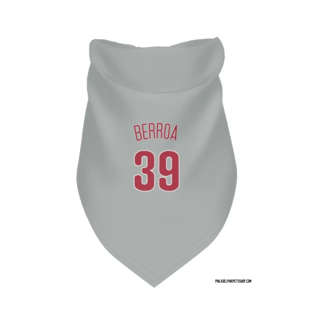 Philadelphia Phillies Steward Berroa Gray Pet Bandana for Dog & Cat