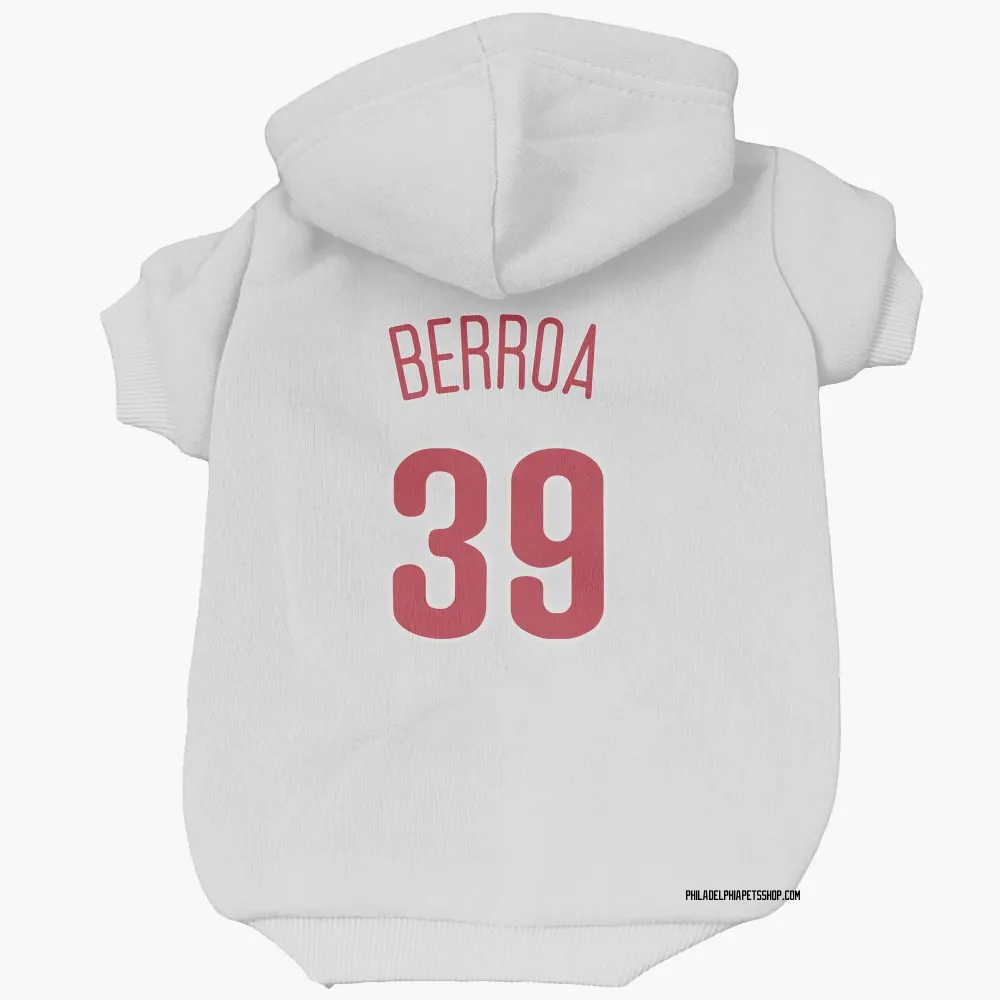 Philadelphia Phillies Steward Berroa Scarlet Pet Hoodie for Dog & Cat