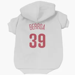 Philadelphia Phillies Steward Berroa Scarlet Pet Hoodie for Dog & Cat