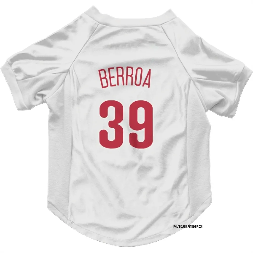 Philadelphia Phillies Steward Berroa Scarlet Pet Jersey for Dog & Cat