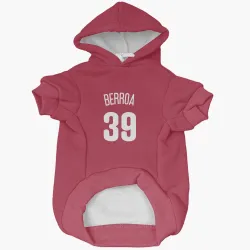 Philadelphia Phillies Steward Berroa White Pet Hoodie for Dog & Cat
