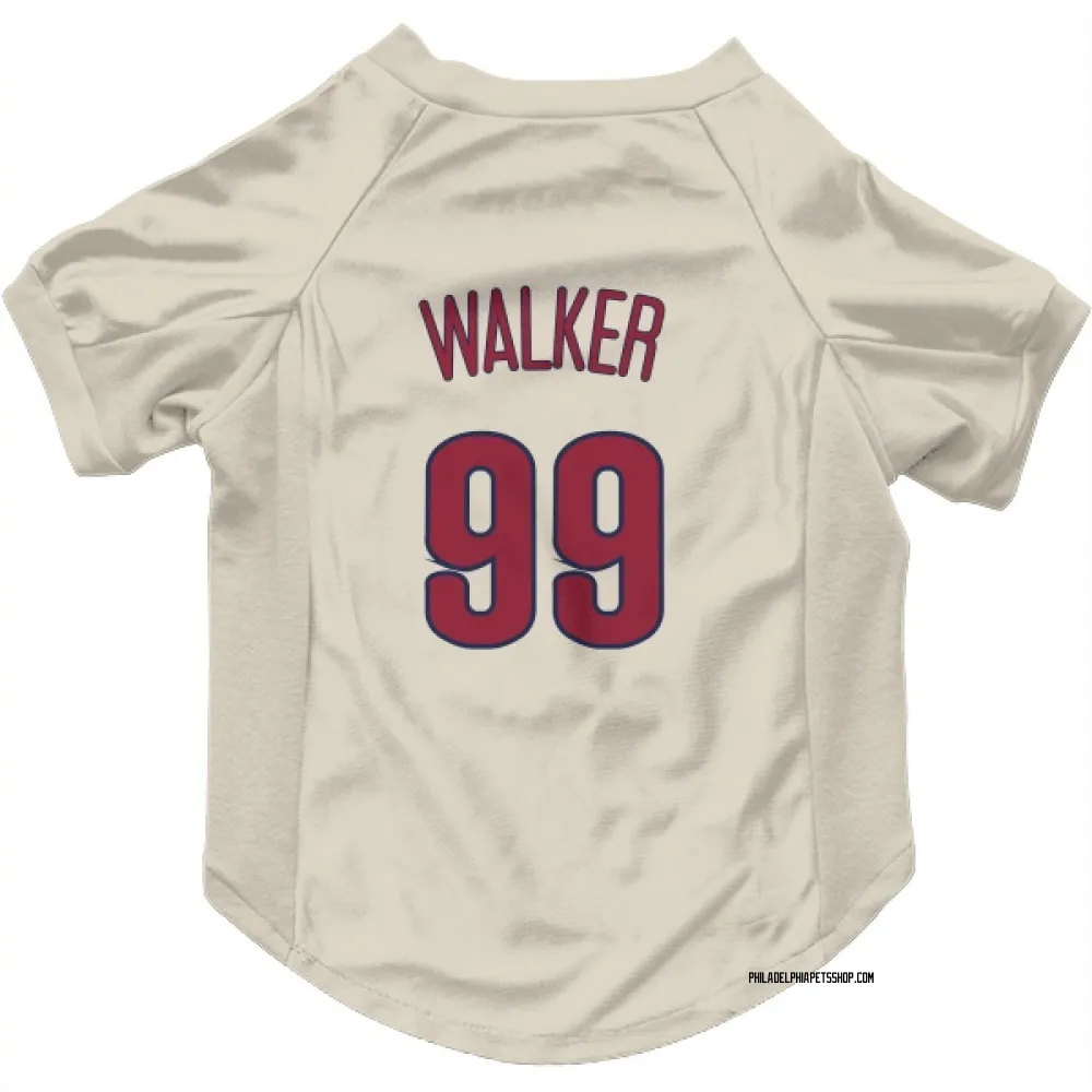Philadelphia Phillies Taijuan Walker Cream Pet Jersey for Dog & Cat