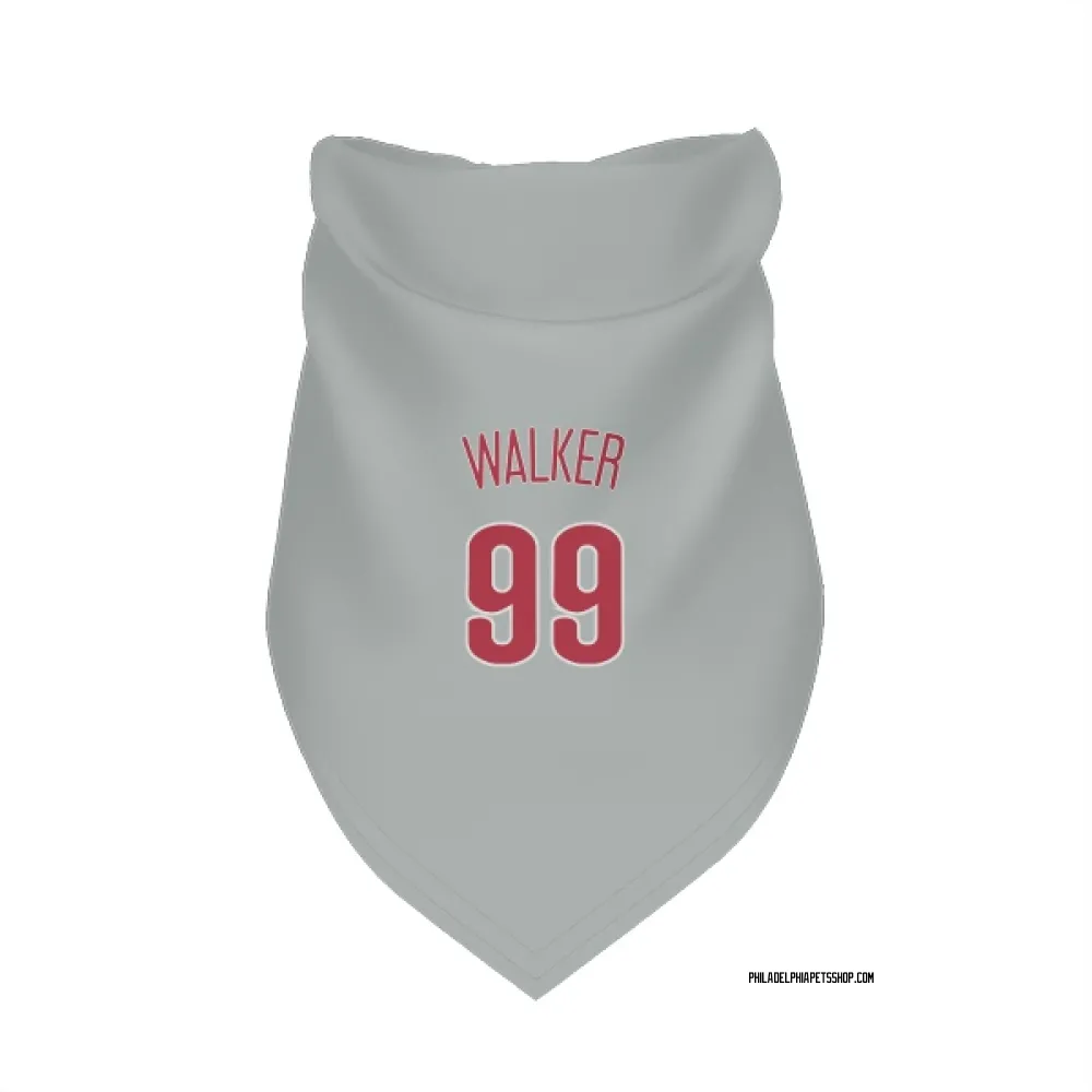 Philadelphia Phillies Taijuan Walker Gray Pet Bandana for Dog & Cat