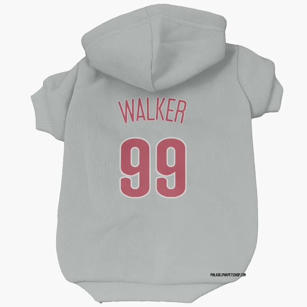 Philadelphia Phillies Taijuan Walker Gray Pet Hoodie for Dog & Cat