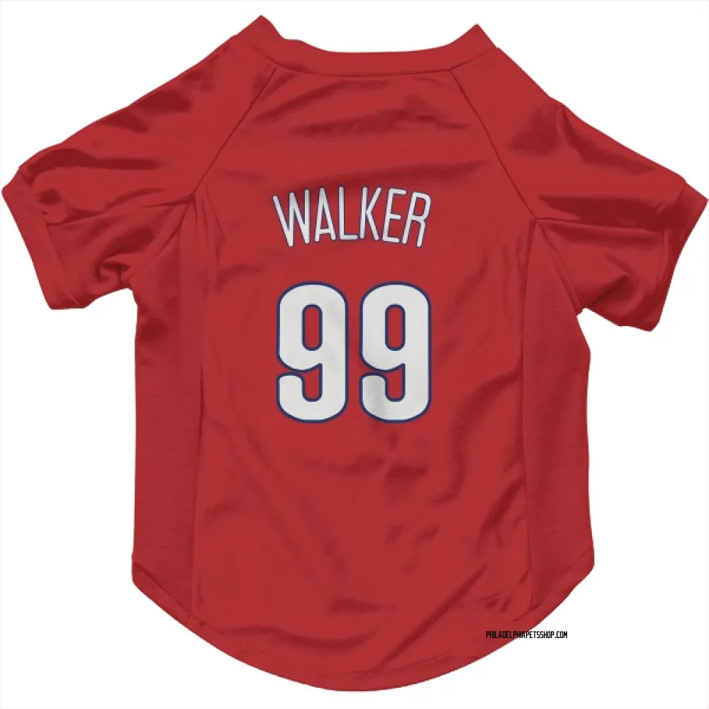Philadelphia Phillies Taijuan Walker Red Pet Jersey for Dog & Cat