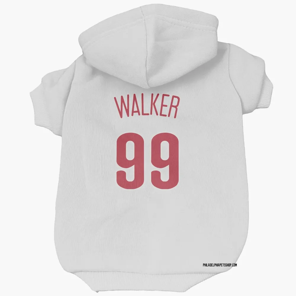 Philadelphia Phillies Taijuan Walker Scarlet Pet Hoodie for Dog & Cat