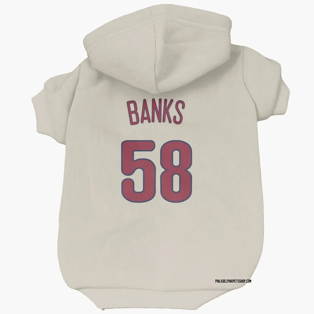 Philadelphia Phillies Tanner Banks Cream Pet Hoodie for Dog & Cat