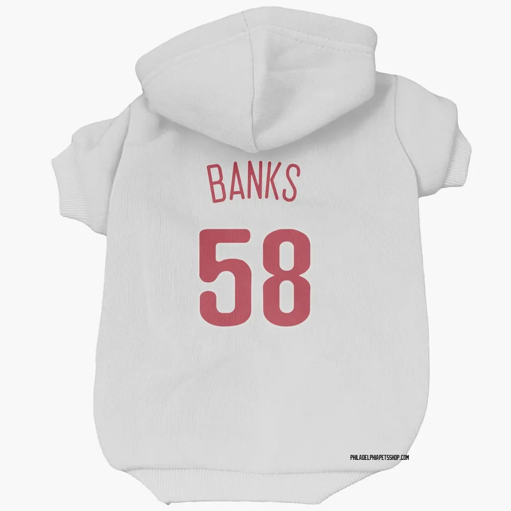 Philadelphia Phillies Tanner Banks Scarlet Pet Hoodie for Dog & Cat