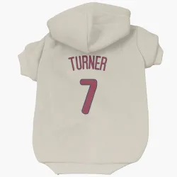 Philadelphia Phillies Trea Turner Cream Pet Hoodie for Dog & Cat
