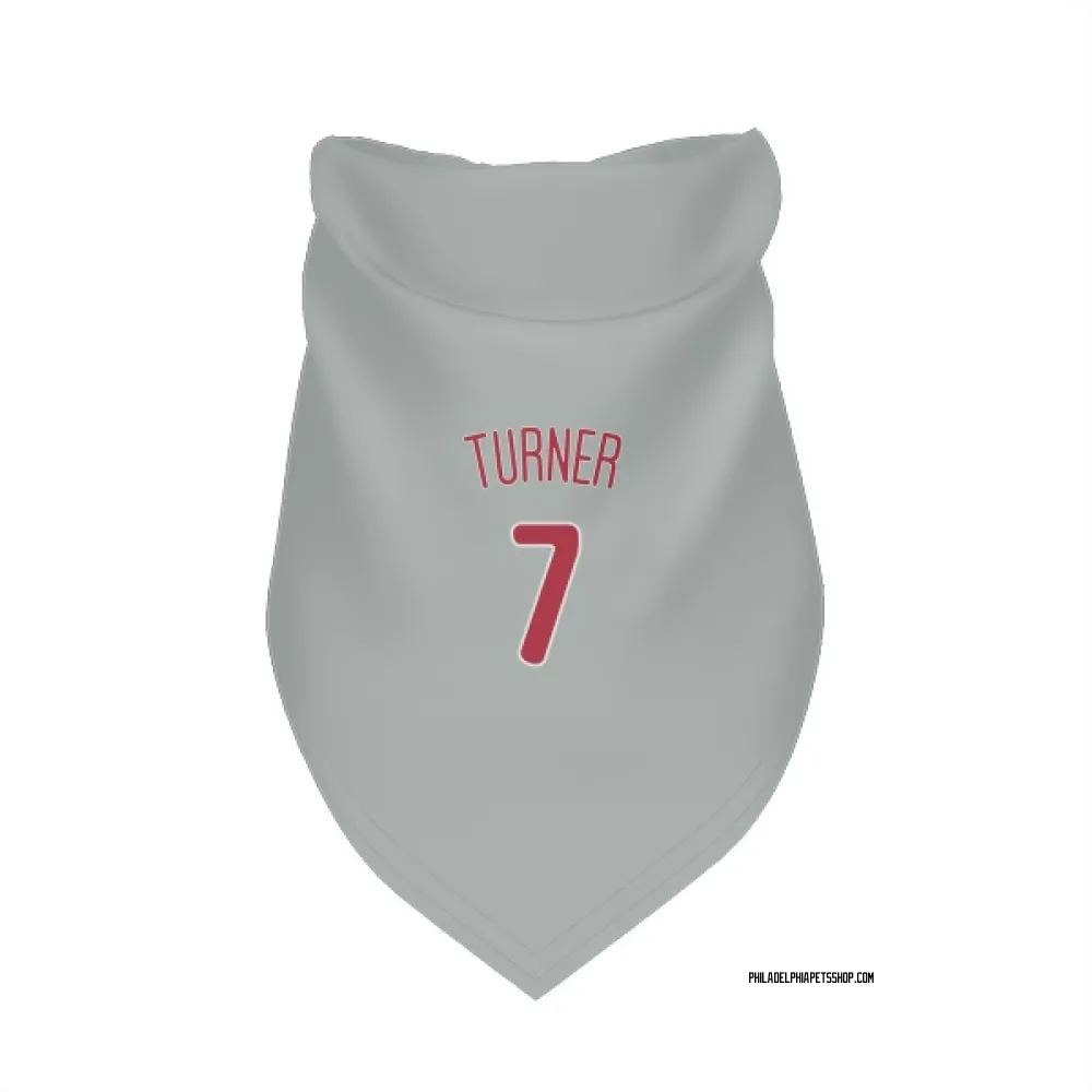 Philadelphia Phillies Trea Turner Gray Pet Bandana for Dog & Cat
