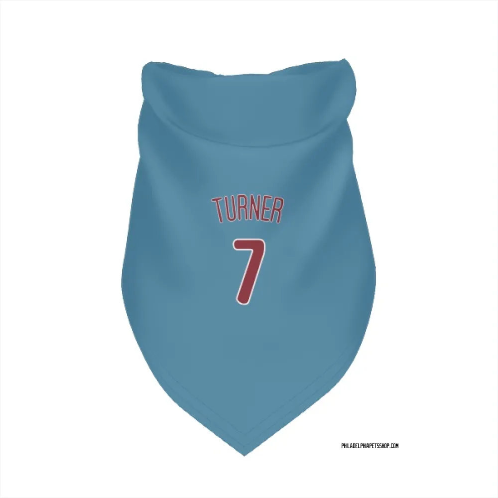 Philadelphia Phillies Trea Turner Light Blue Pet Bandana for Dog & Cat