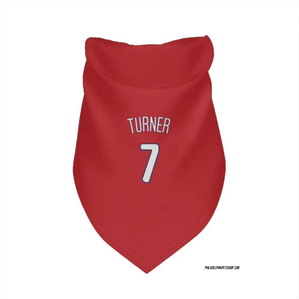 Philadelphia Phillies Trea Turner Red Pet Bandana for Dog & Cat