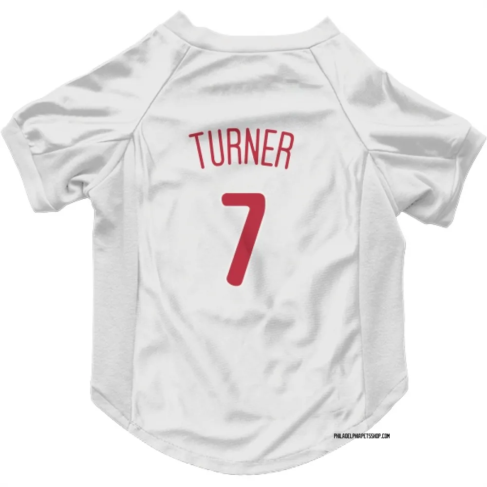 Philadelphia Phillies Trea Turner Scarlet Pet Jersey for Dog & Cat