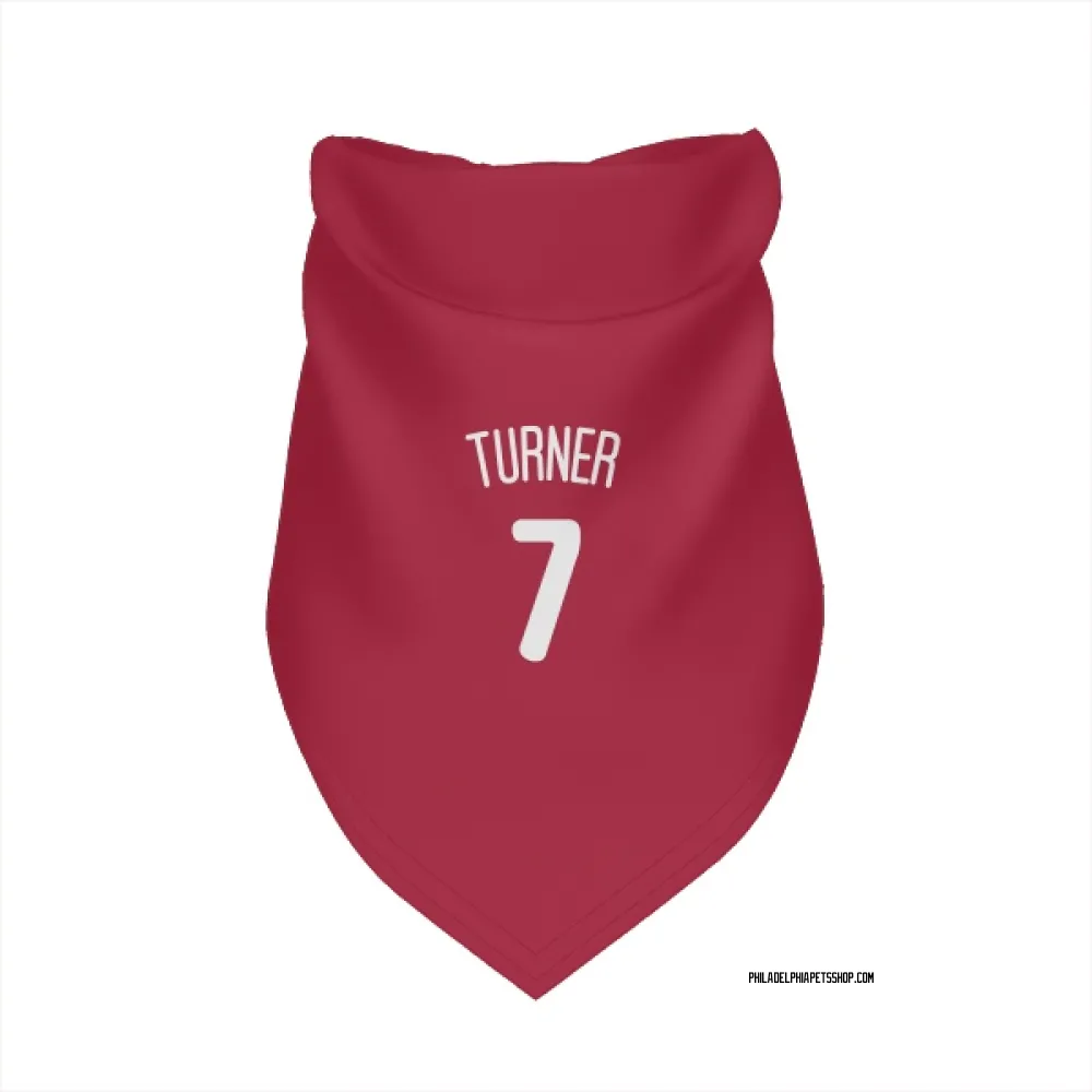 Philadelphia Phillies Trea Turner White Pet Bandana for Dog & Cat