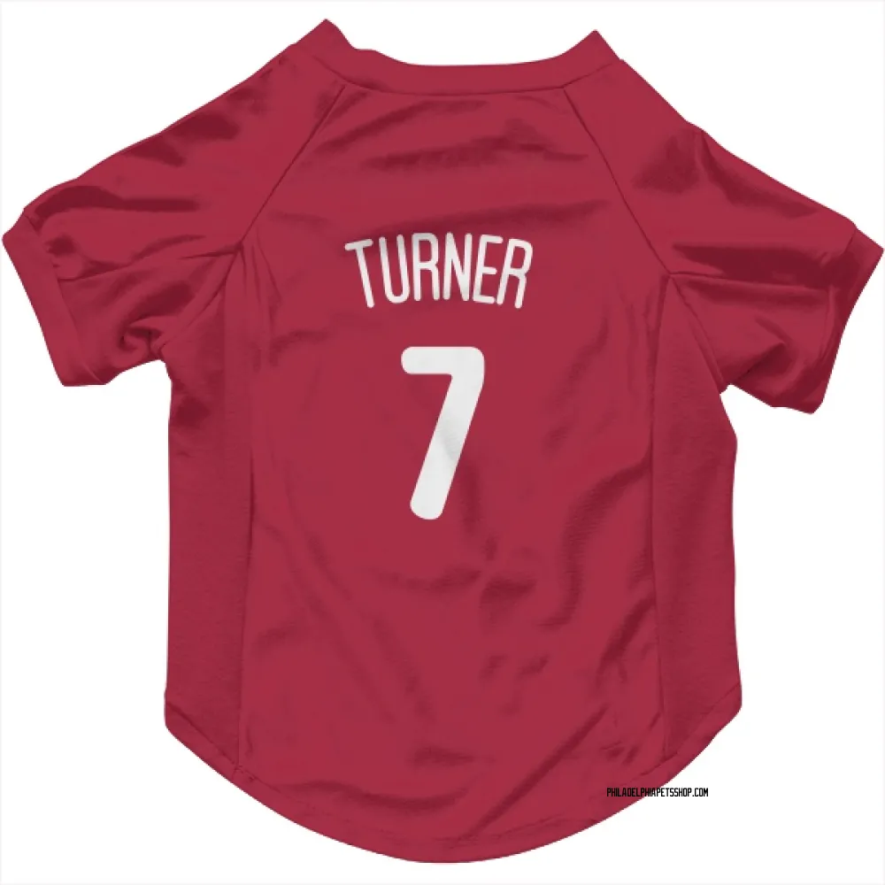 Philadelphia Phillies Trea Turner White Pet Jersey for Dog & Cat